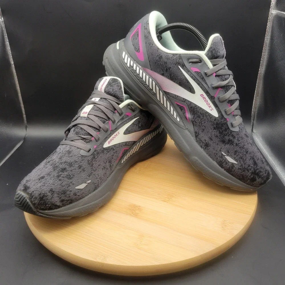 Brooks Adrenaline GTS 23 Womens Running Shoes Grey Purple 1203811B072 Size 12